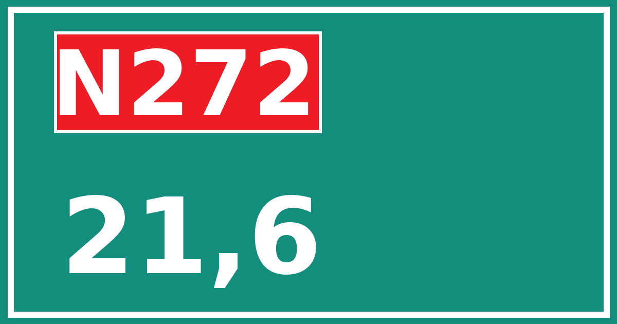 Hectometerbord N272 21,6