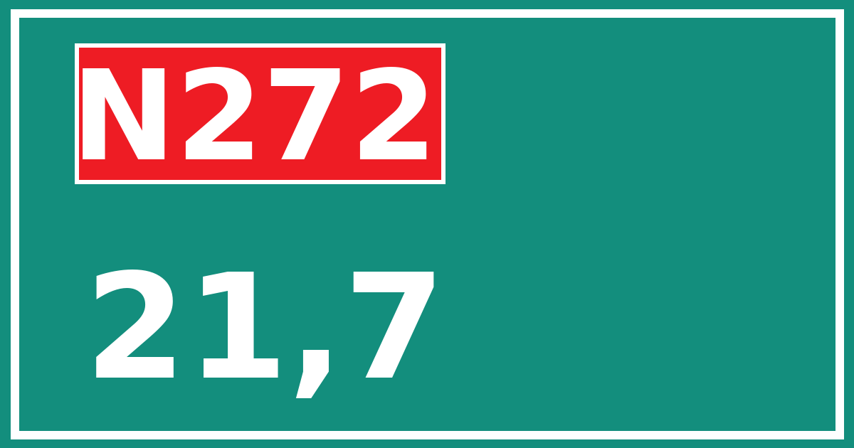 Hectometerbord N272 21,7