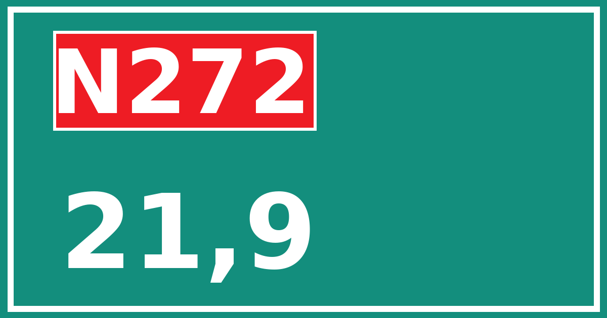 Hectometerbord N272 21,9