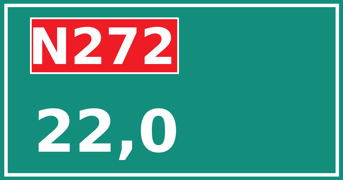 Hectometerbord N272 22,0