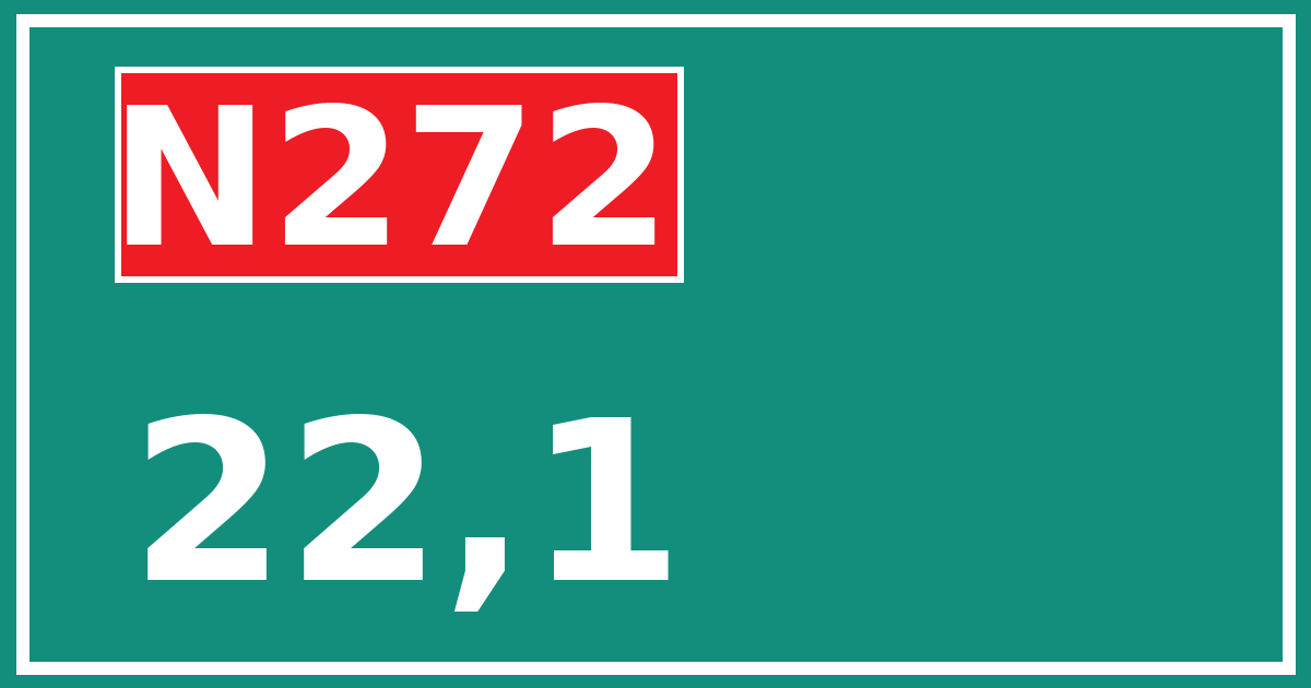 Hectometerbord N272 22,1