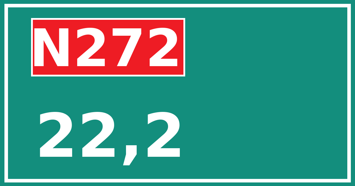 Hectometerbord N272 22,2