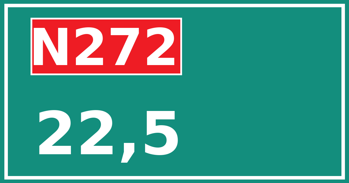 Hectometerbord N272 22,5