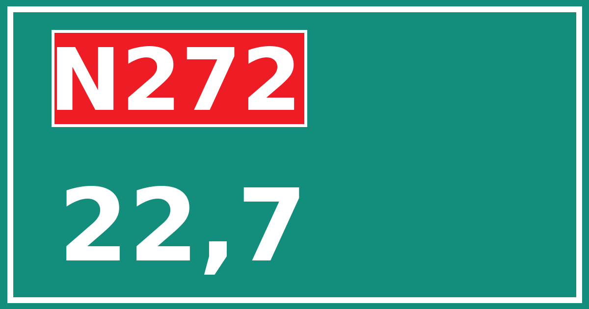 Hectometerbord N272 22,7