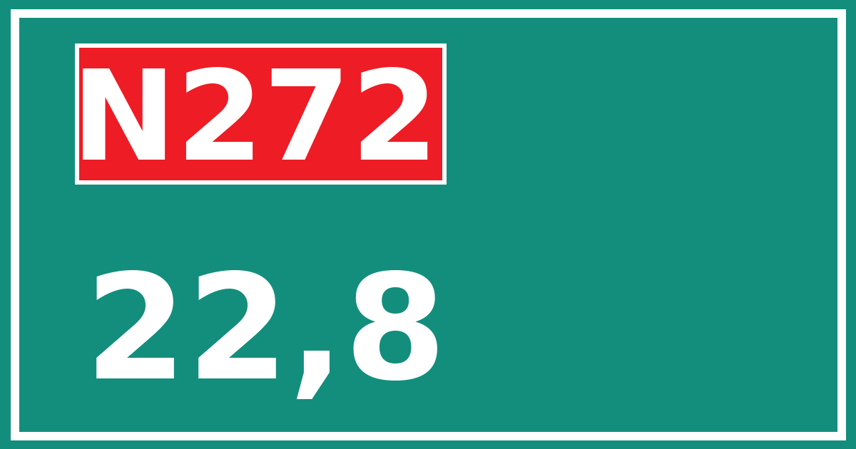 Hectometerbord N272 22,8