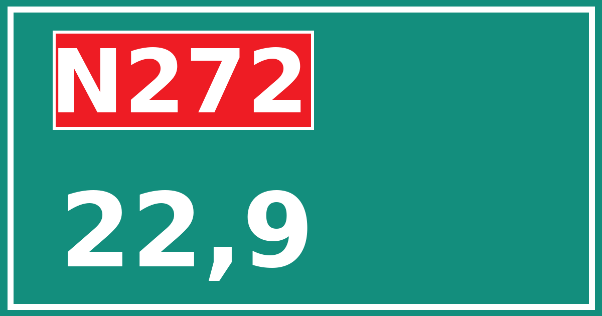 Hectometerbord N272 22,9