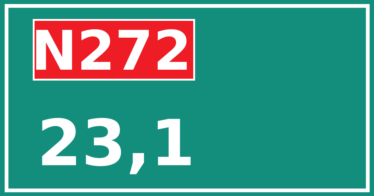 Hectometerbord N272 23,1