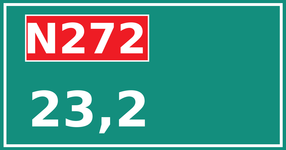 Hectometerbord N272 23,2
