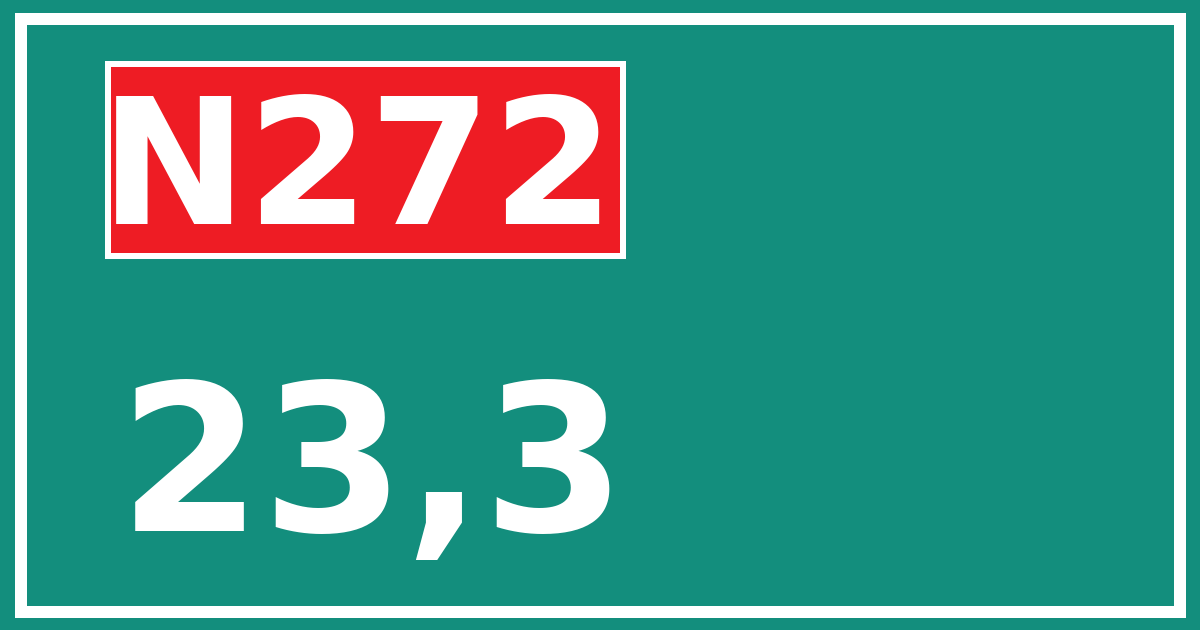 Hectometerbord N272 23,3