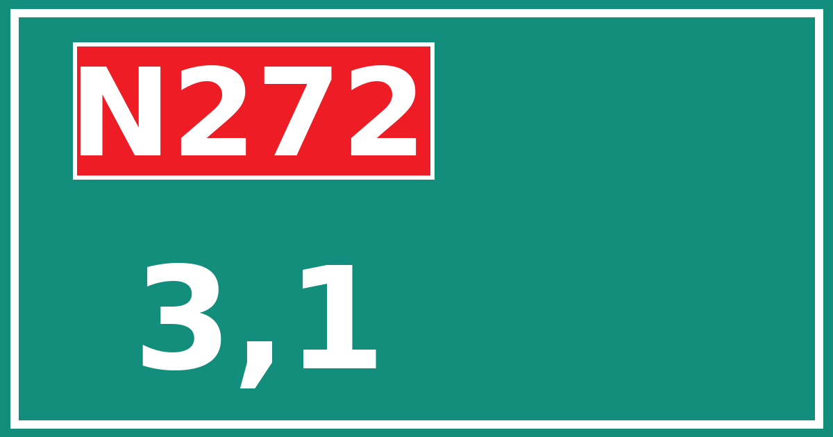Hectometerbord N272 3,1