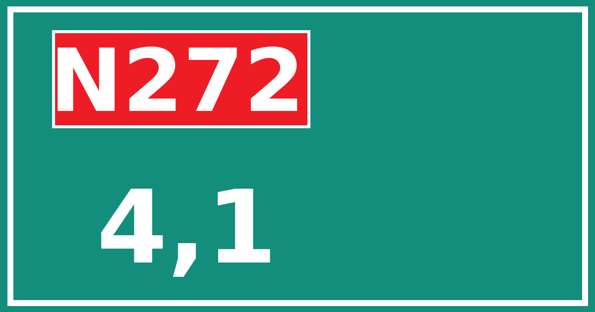 Hectometerbord N272 4,1