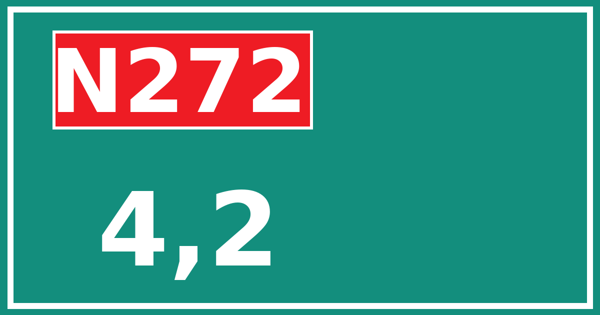 Hectometerbord N272 4,2