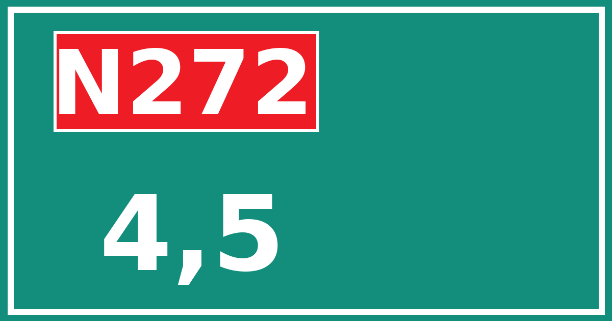 Hectometerbord N272 4,5