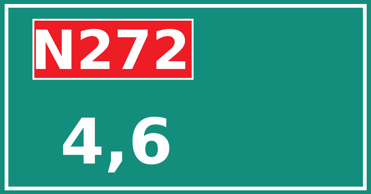 Hectometerbord N272 4,6