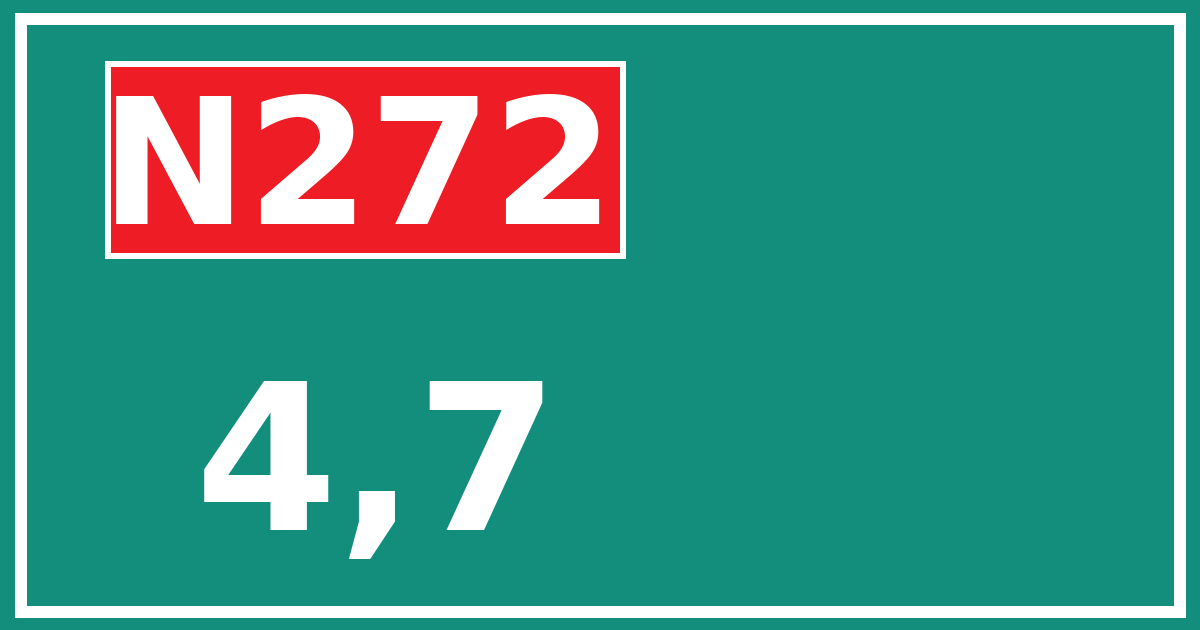 Hectometerbord N272 4,7