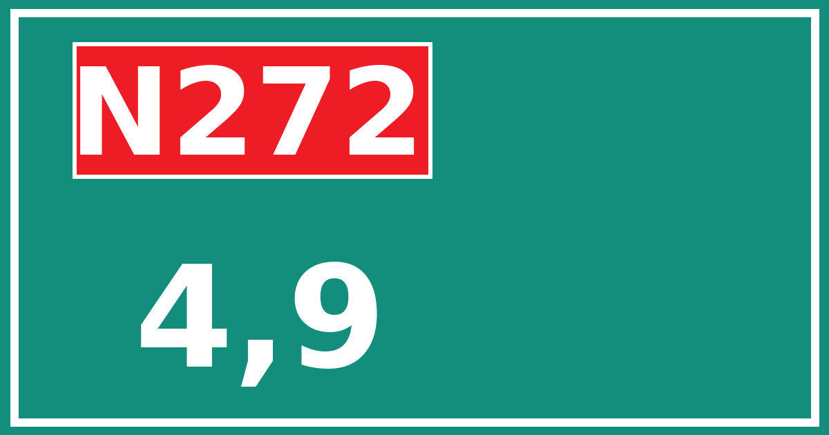 Hectometerbord N272 4,9