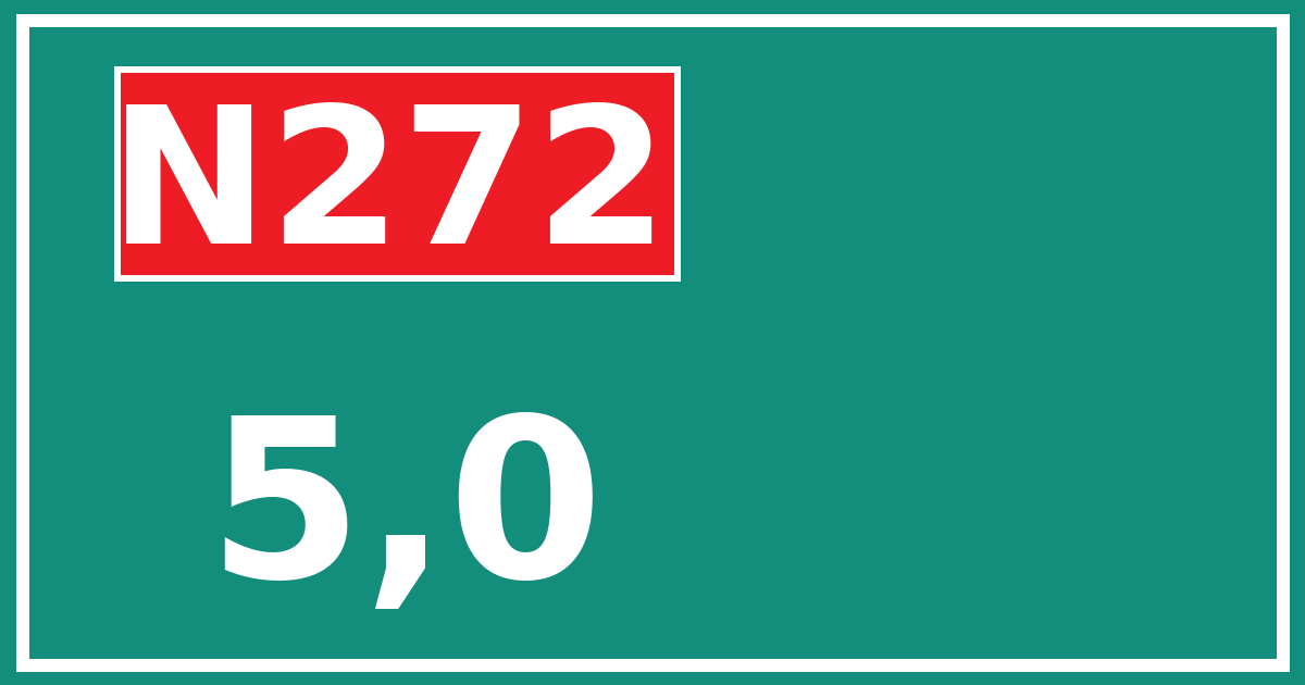 Hectometerbord N272 5,0