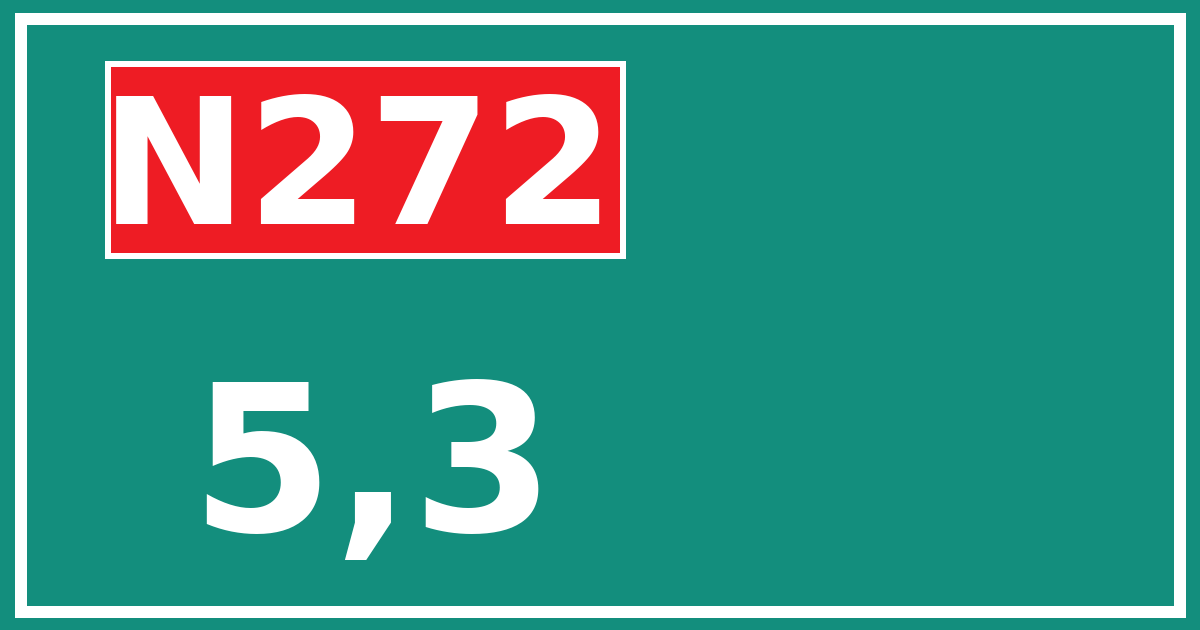 Hectometerbord N272 5,3