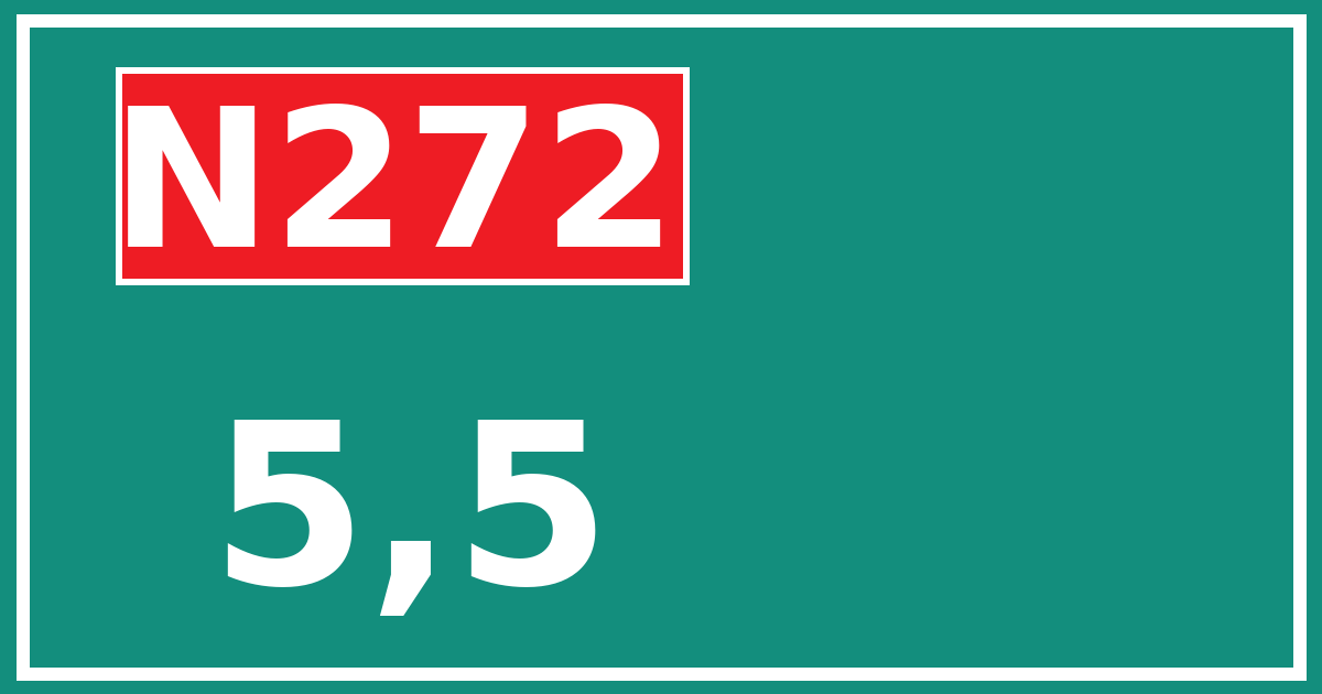 Hectometerbord N272 5,5