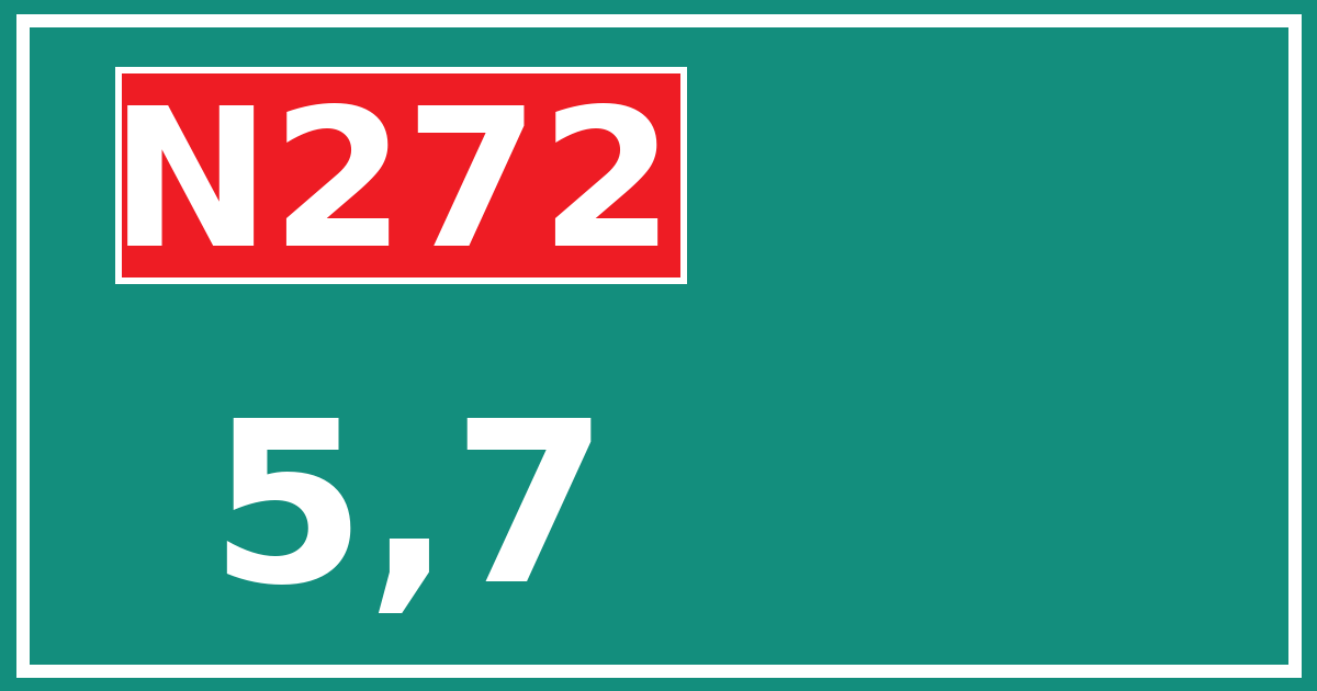 Hectometerbord N272 5,7