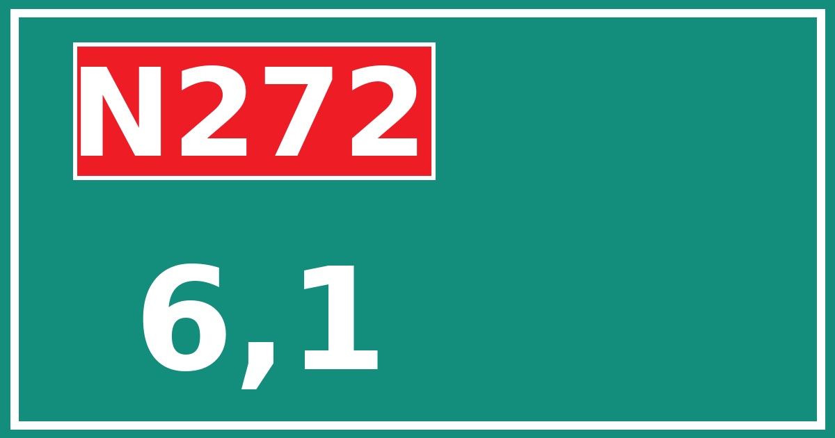 Hectometerbord N272 6,1