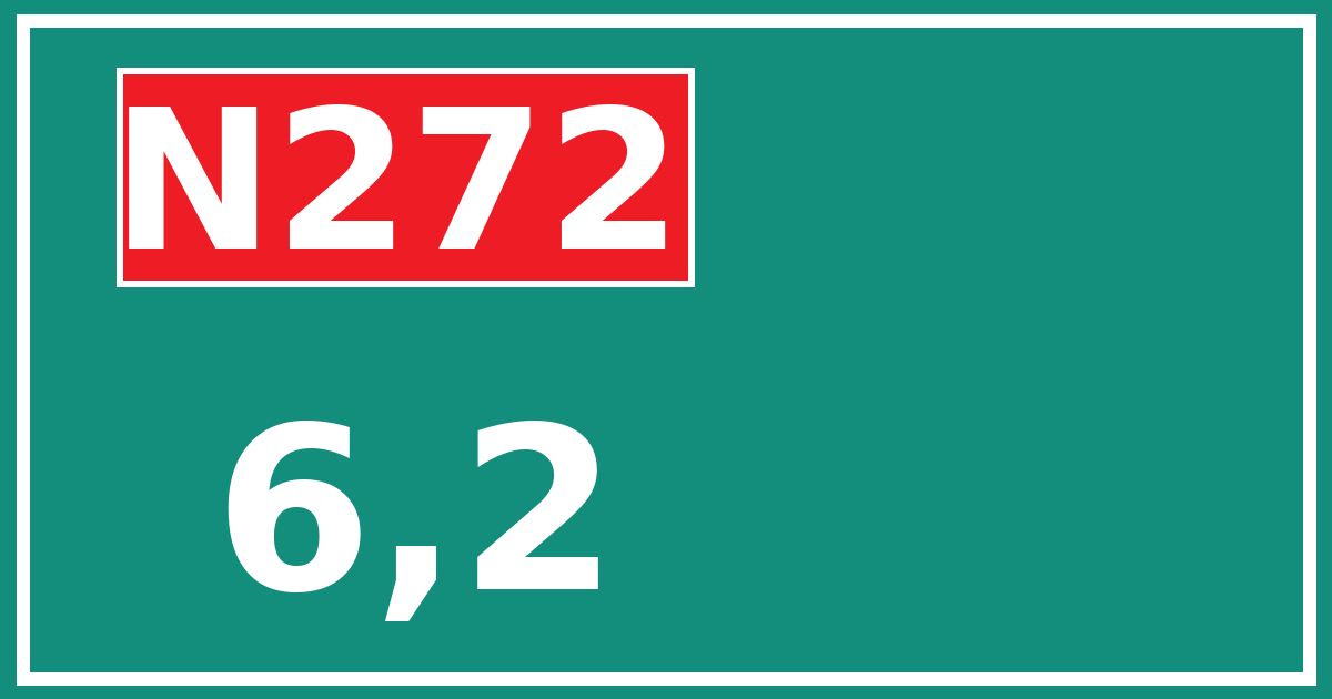 Hectometerbord N272 6,2