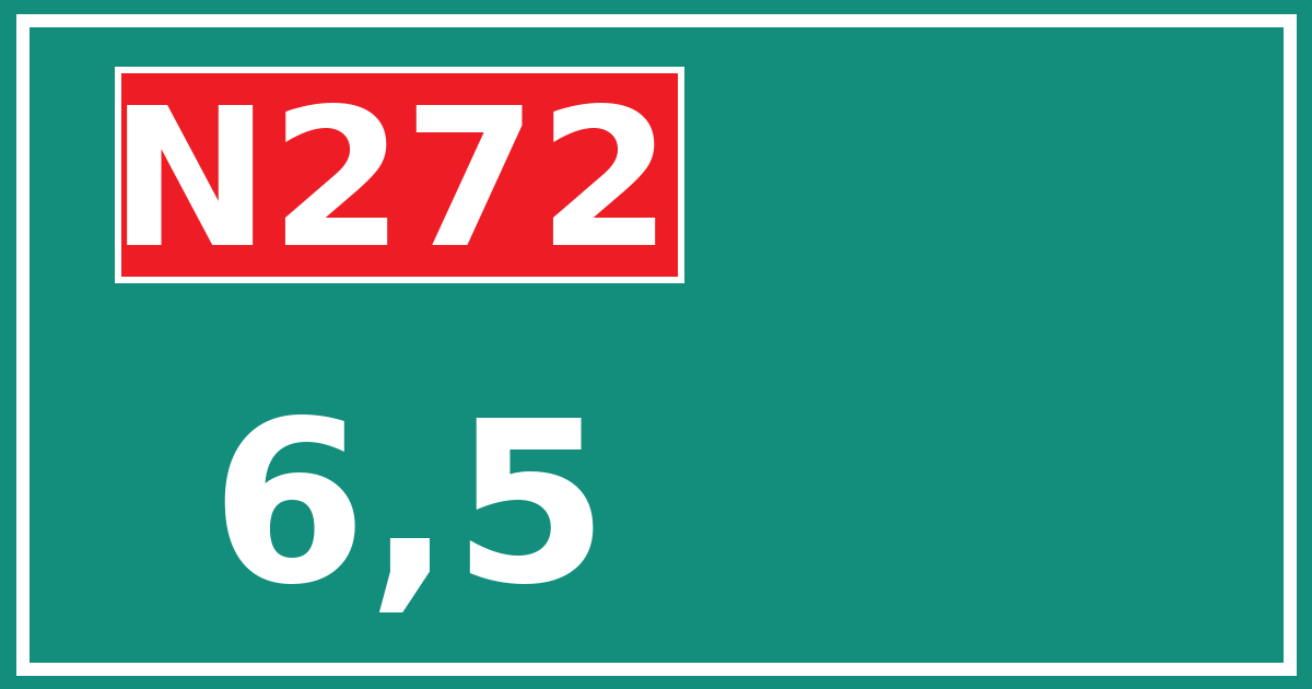 Hectometerbord N272 6,5