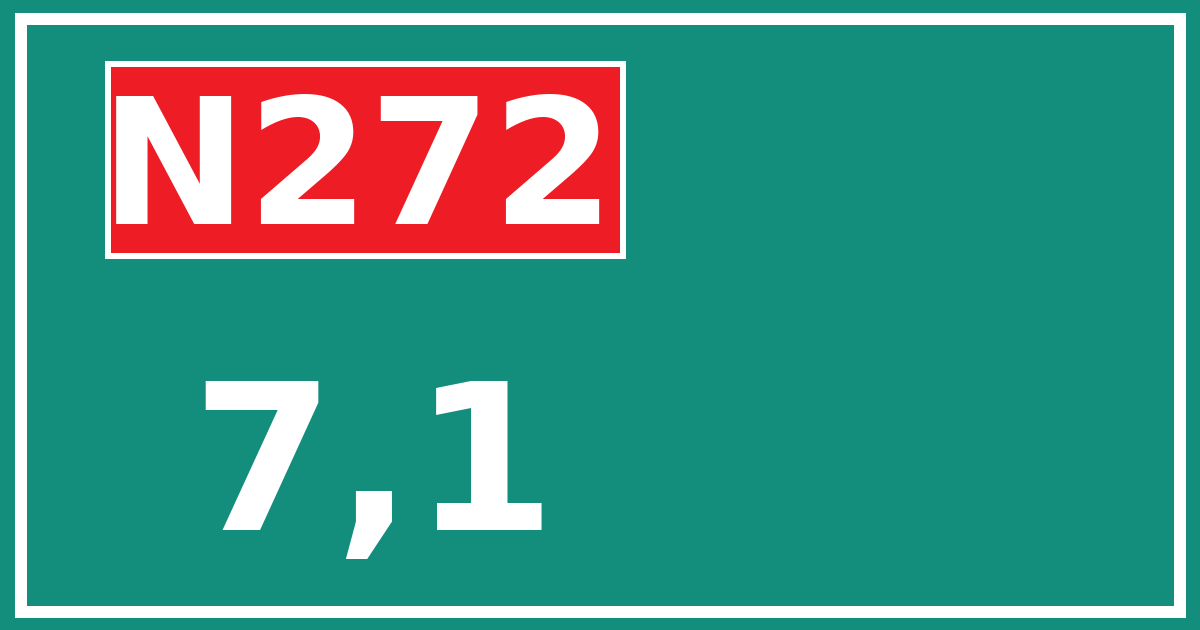Hectometerbord N272 7,1