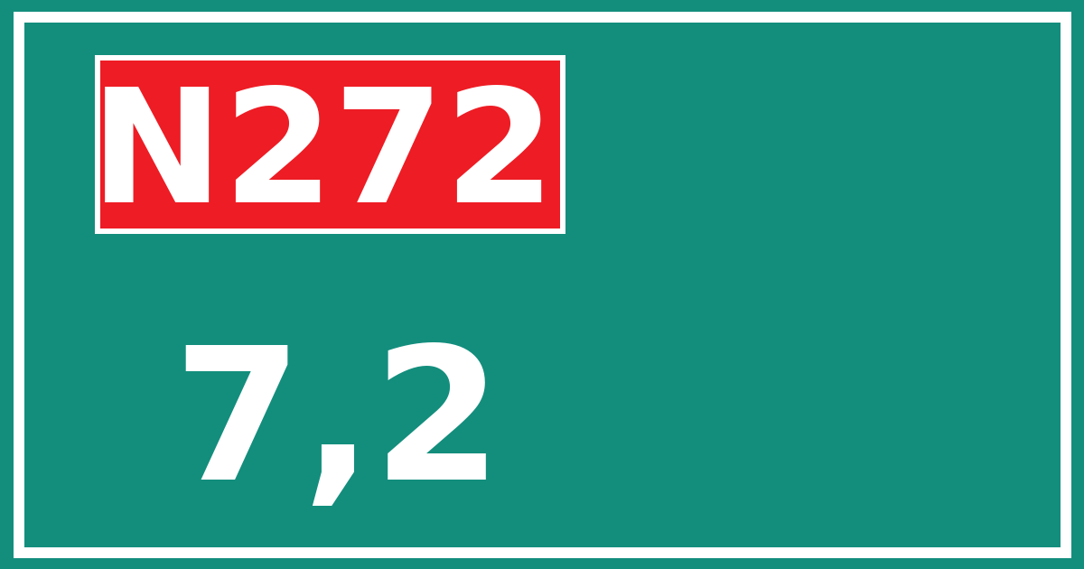 Hectometerbord N272 7,2