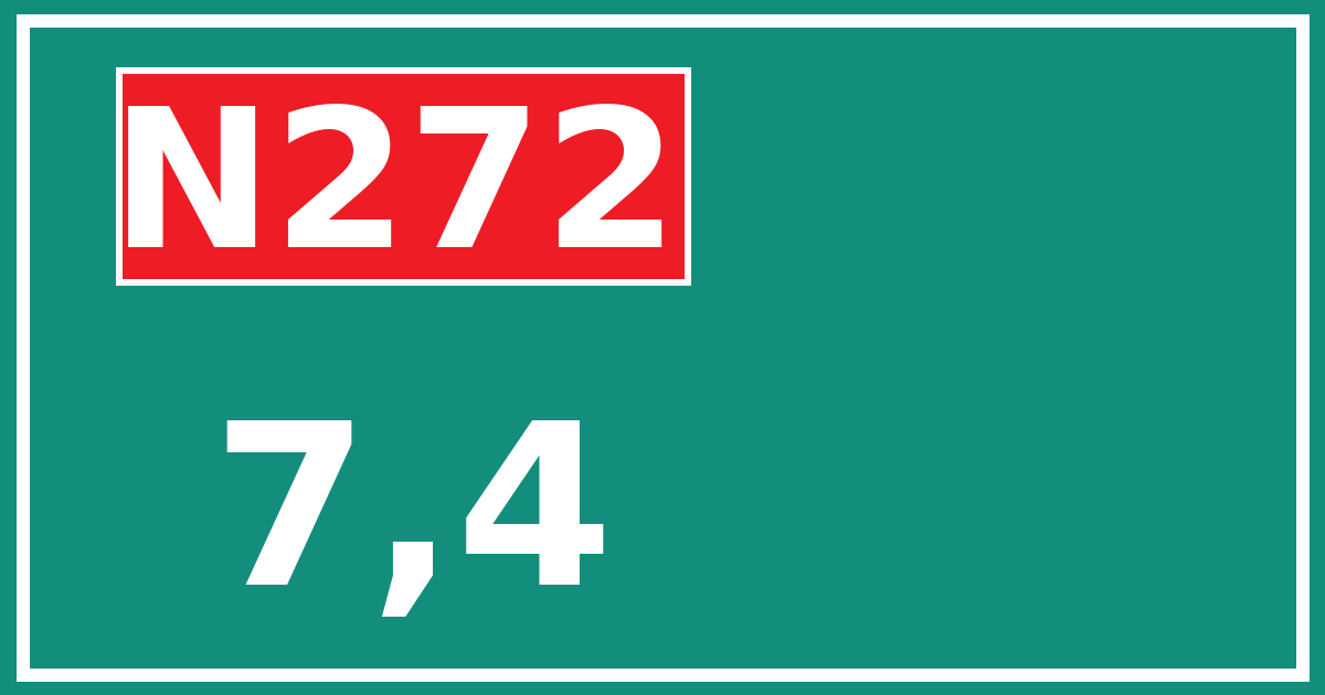 Hectometerbord N272 7,4