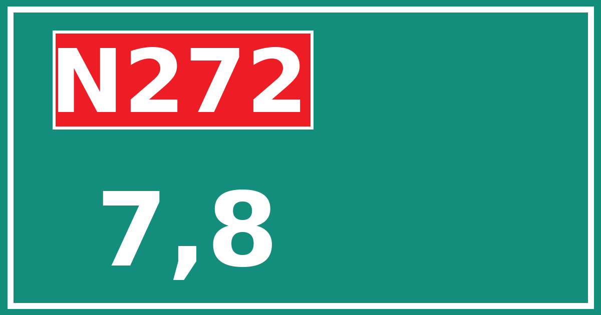 Hectometerbord N272 7,8