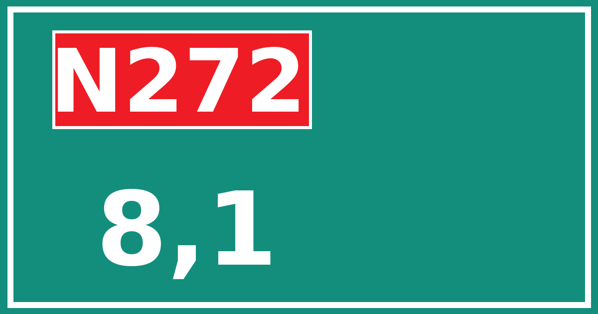 Hectometerbord N272 8,1