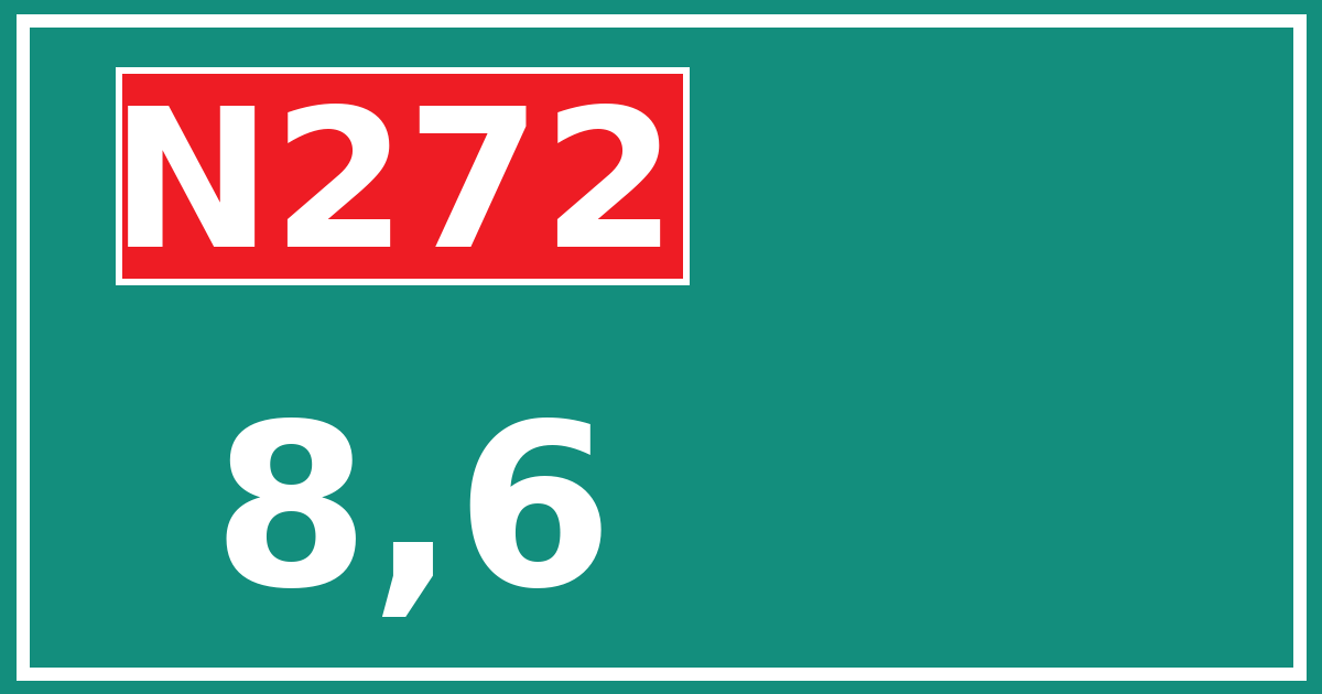 Hectometerbord N272 8,6