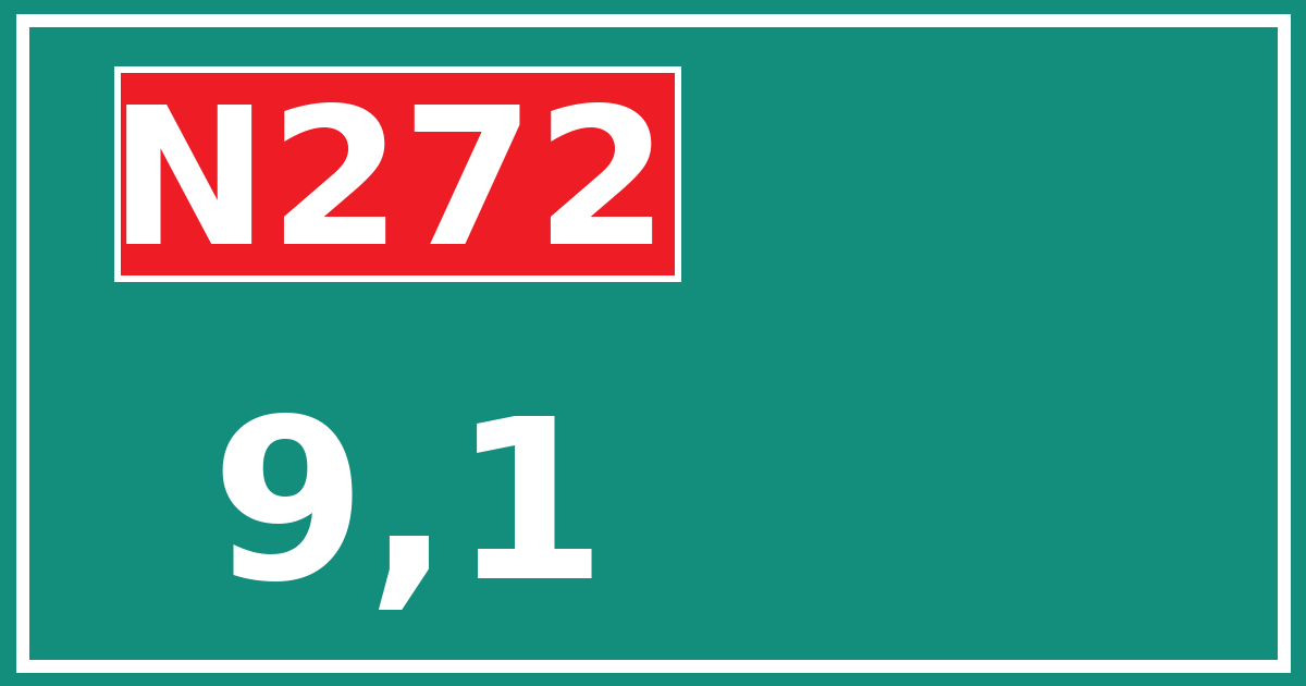 Hectometerbord N272 9,1