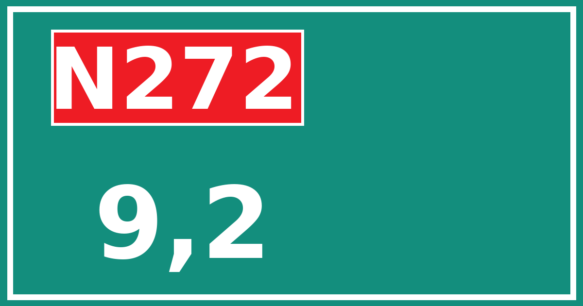 Hectometerbord N272 9,2