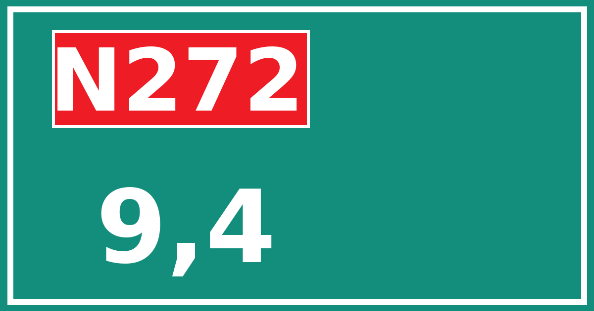 Hectometerbord N272 9,4