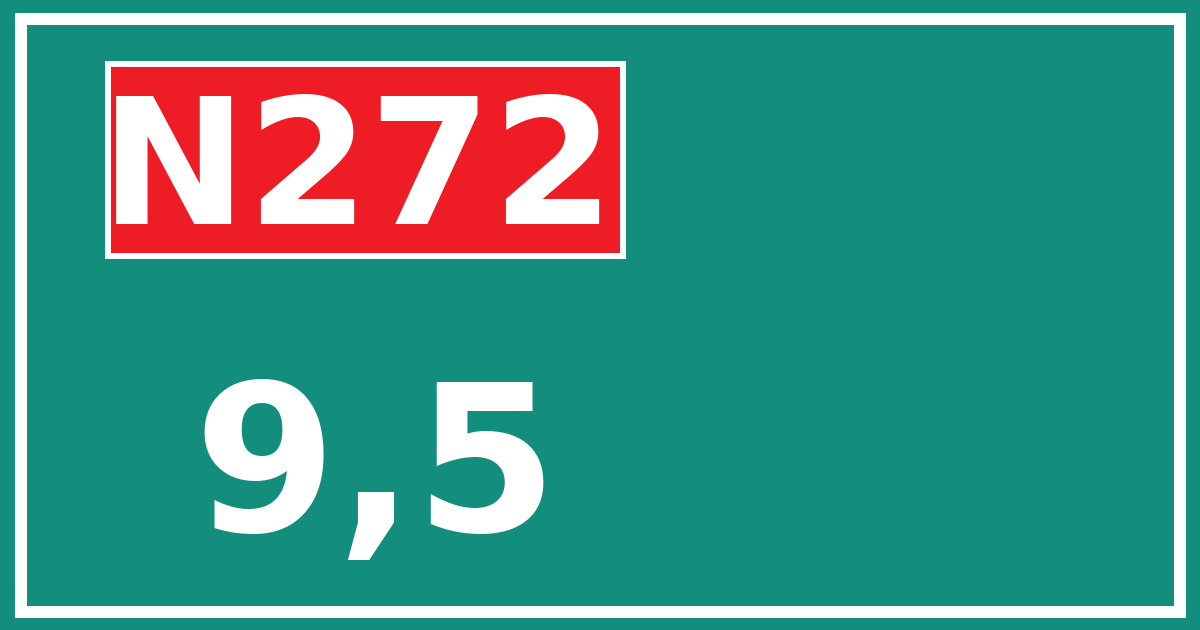 Hectometerbord N272 9,5