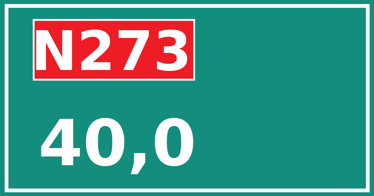 Hectometerbord N273 40,0