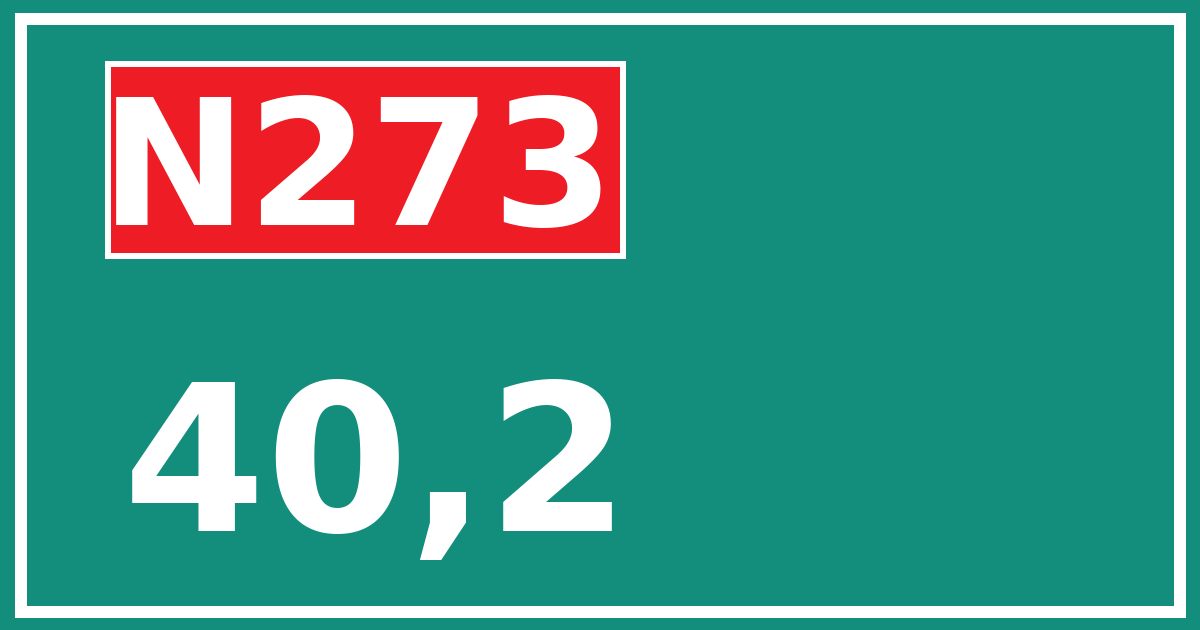 Hectometerbord N273 40,2