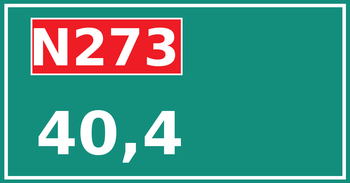Hectometerbord N273 40,4