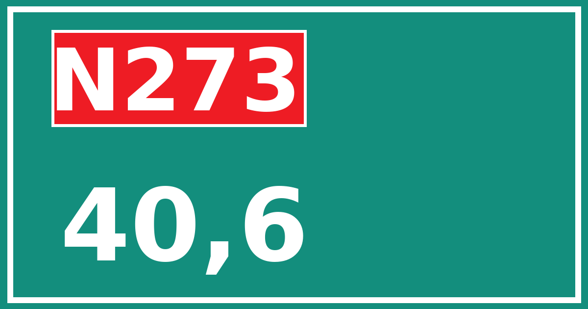 Hectometerbord N273 40,6