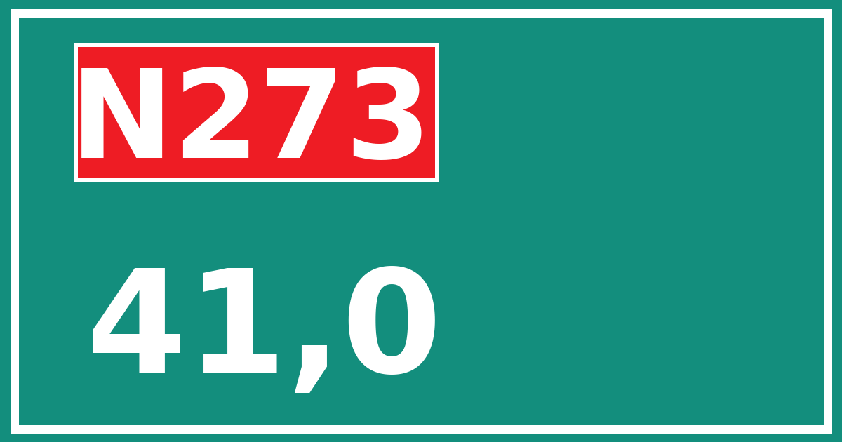 Hectometerbord N273 41,0
