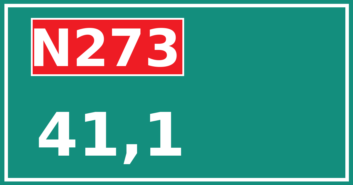 Hectometerbord N273 41,1