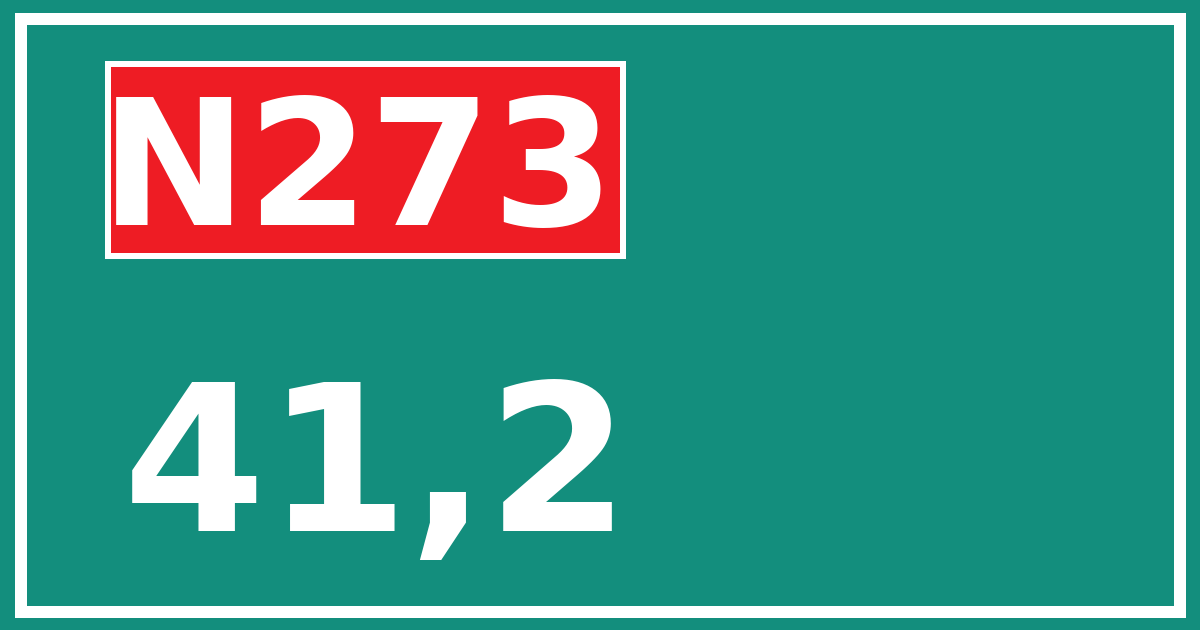 Hectometerbord N273 41,2