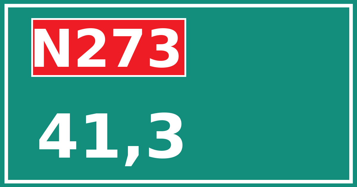 Hectometerbord N273 41,3