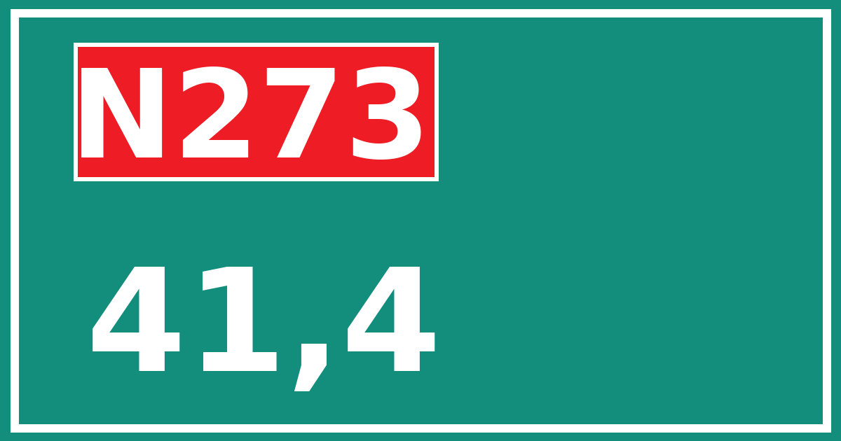 Hectometerbord N273 41,4