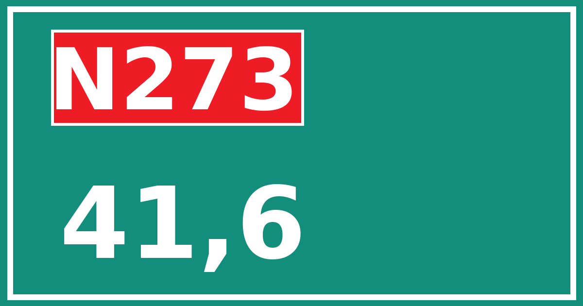Hectometerbord N273 41,6