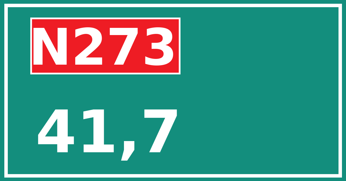 Hectometerbord N273 41,7