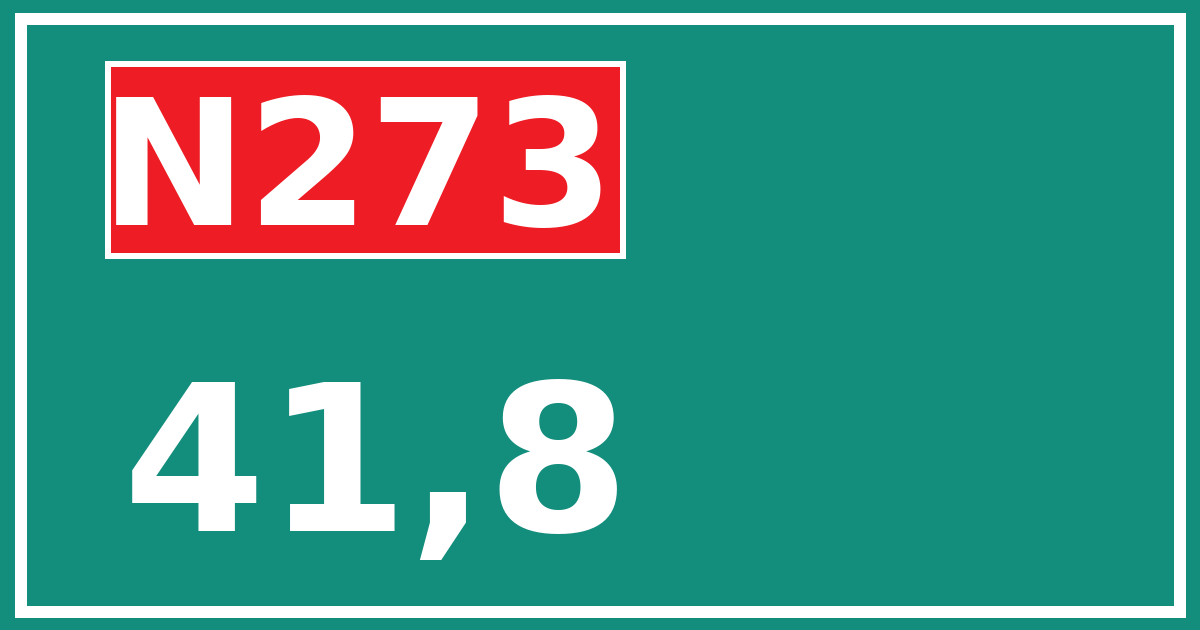 Hectometerbord N273 41,8