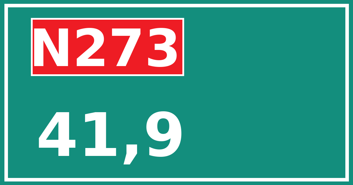 Hectometerbord N273 41,9